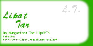 lipot tar business card